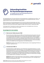 Checkliste Psychotherapeutenpraxis
